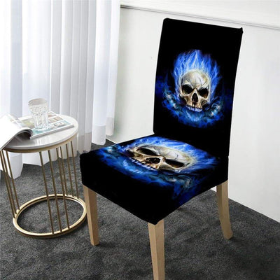 Funda Para Silla Calavera Llameante