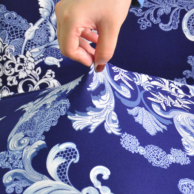 Funda Para Silla Vintage Blanca Y Azul