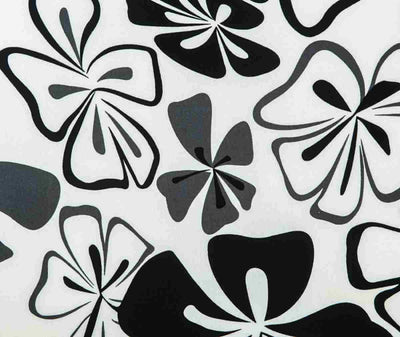 Funda Silla Floral (Blanco-Negro)