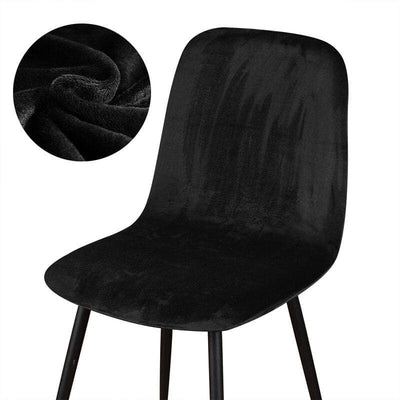 Funda Para Silla Escandinava Terciopelo Negro