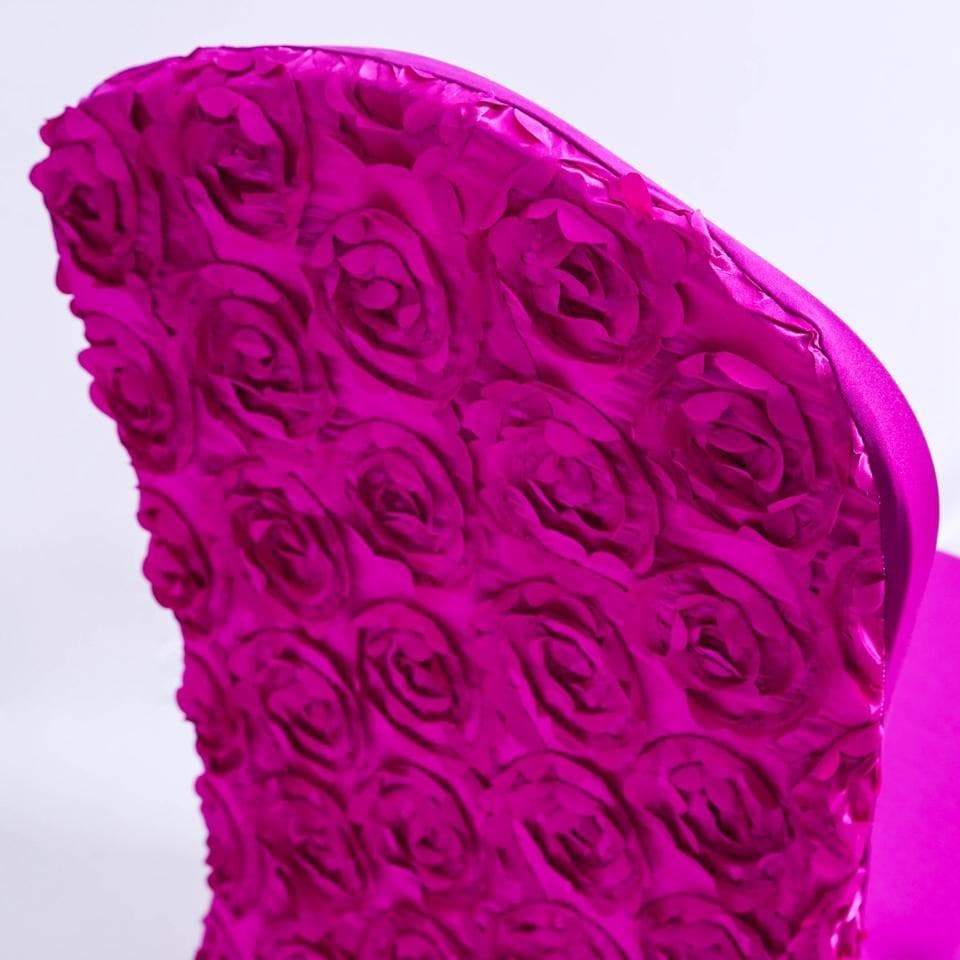 Funda Para Silla De Boda Con Flores Magenta