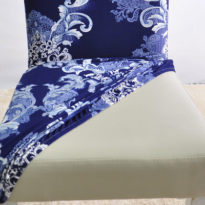 Funda Para Silla Vintage Blanca Y Azul