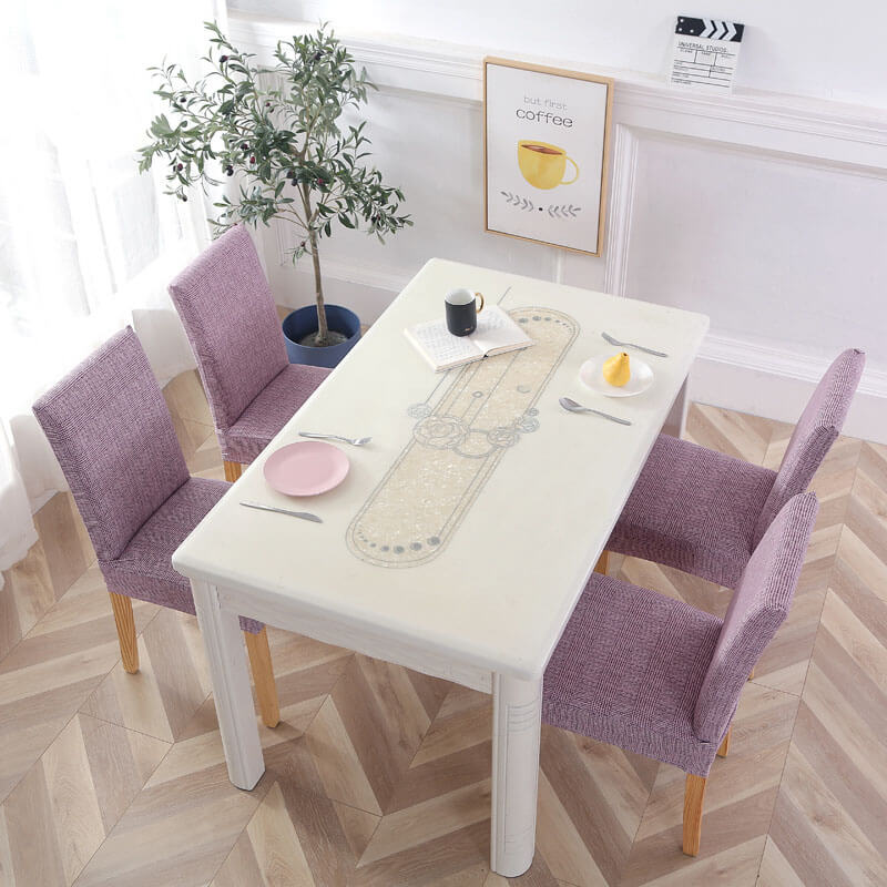 Funda Para Silla De Tela Morada