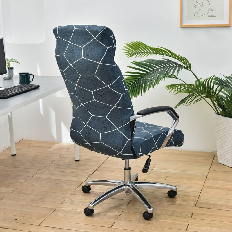 Funda Silla Oficina Azul Petróleo