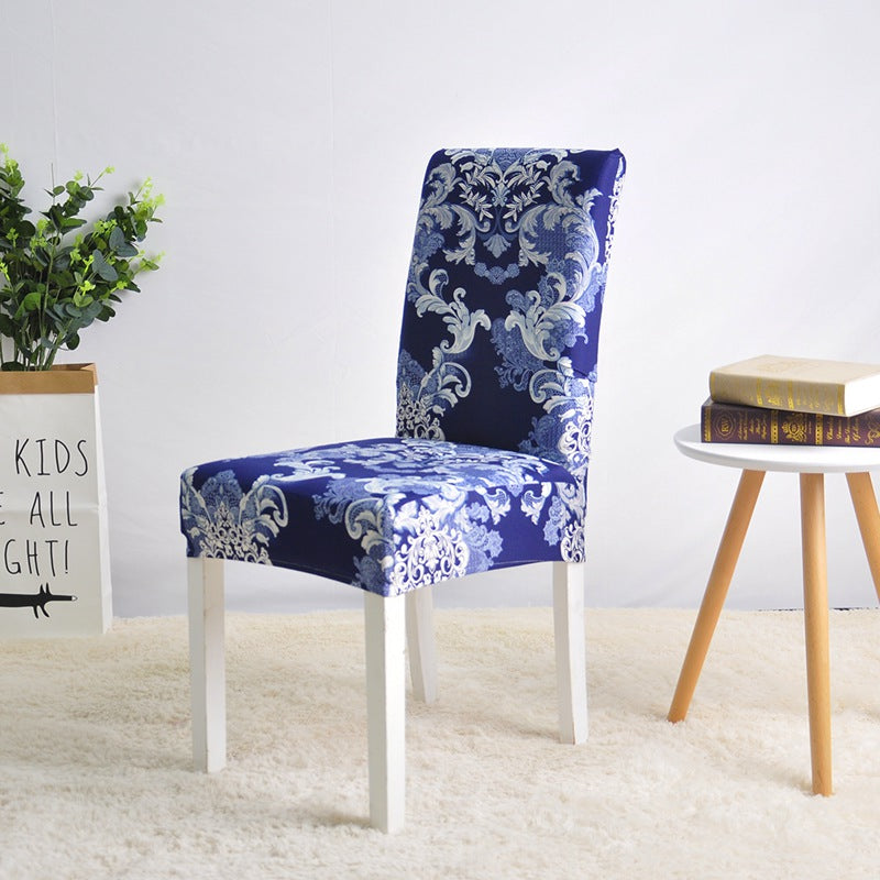 Funda Para Silla Vintage Blanca Y Azul