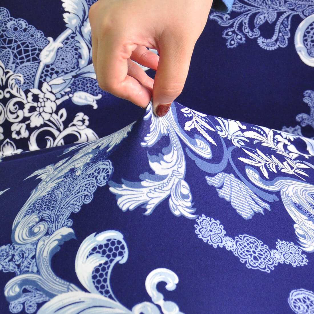 Funda Para Silla Vintage Blanca Y Azul