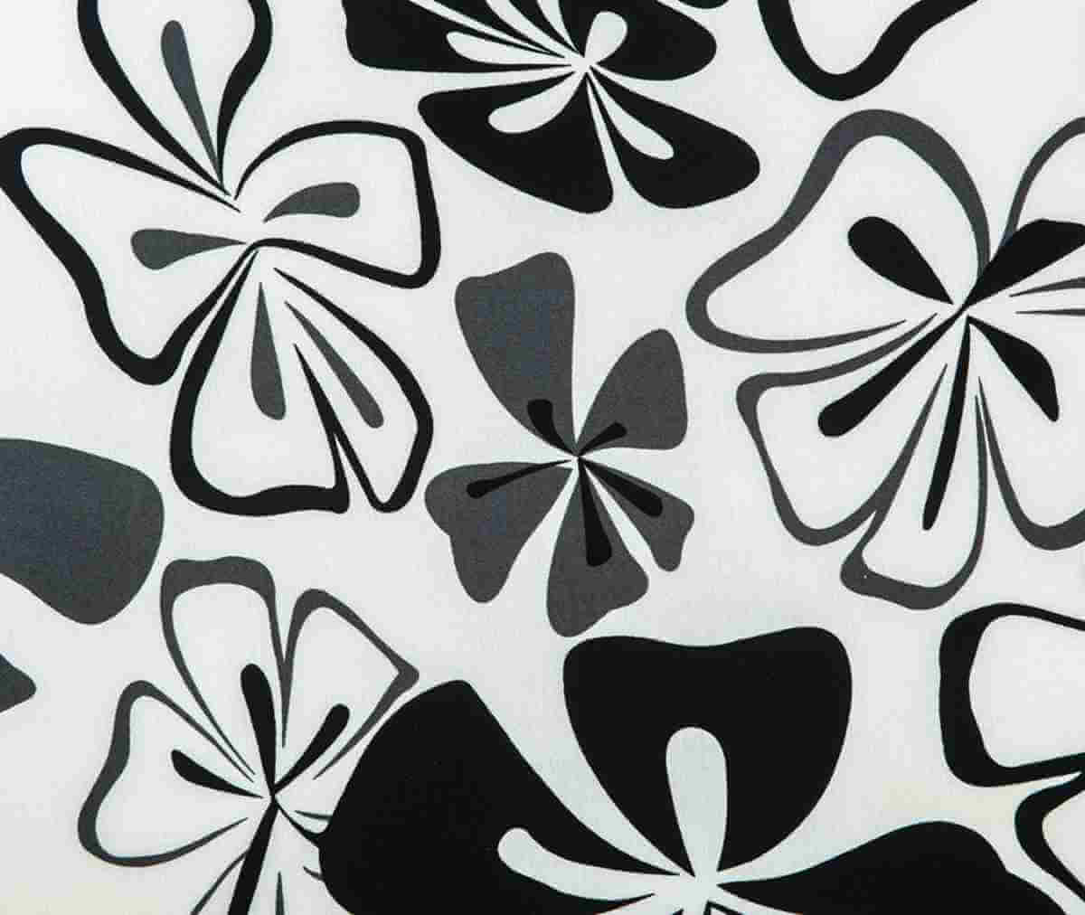 Funda Silla Floral (Blanco-Negro)
