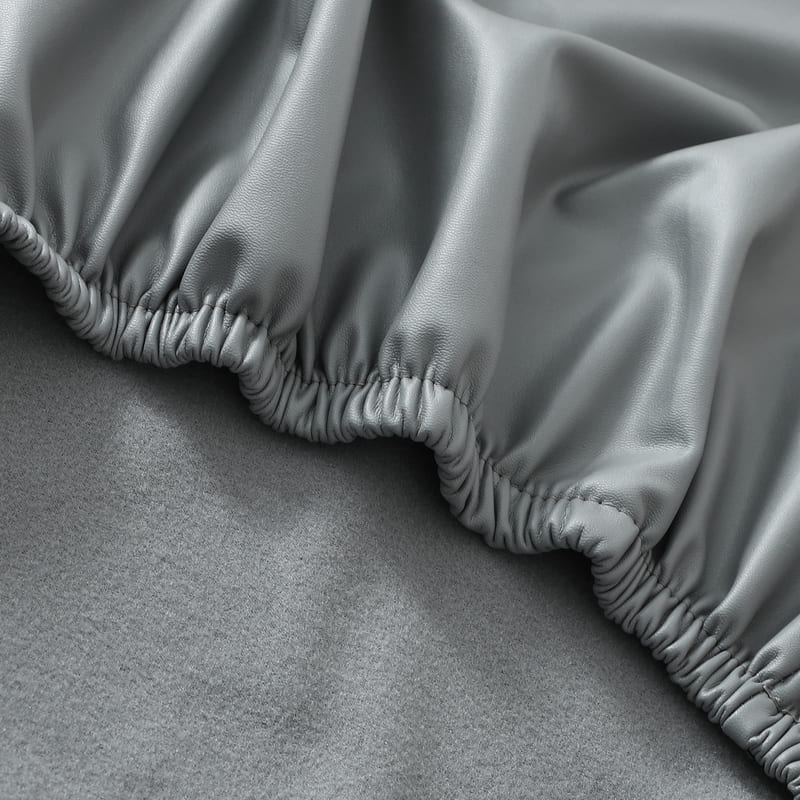 Funda De Silla De Oficina De Cuero Gris