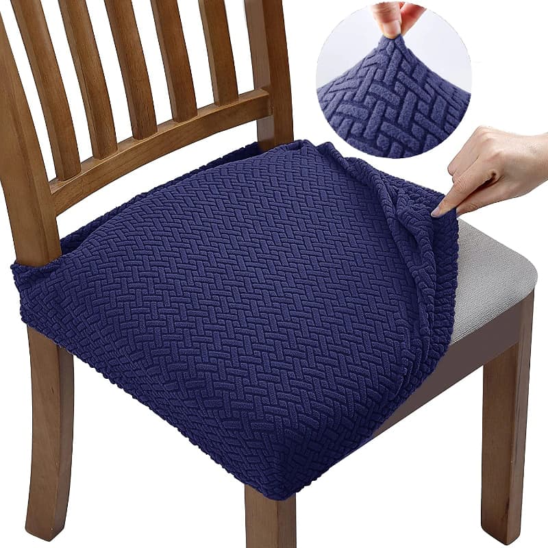 Funda Asiento Silla Jacquard Azul Noche