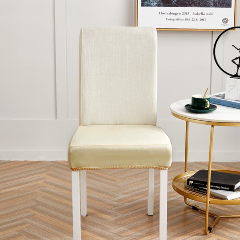 Funda De Asiento De Silla De Piel Sintética Color Champán