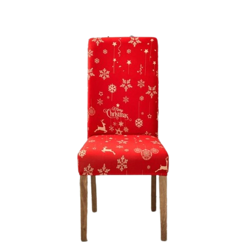 Funda Para Silla Ciervo Navideño Rojo