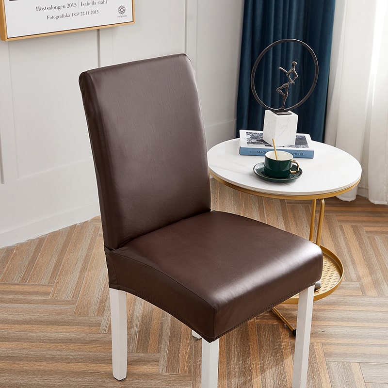 Funda Para Silla De Piel Sintética Marrón.