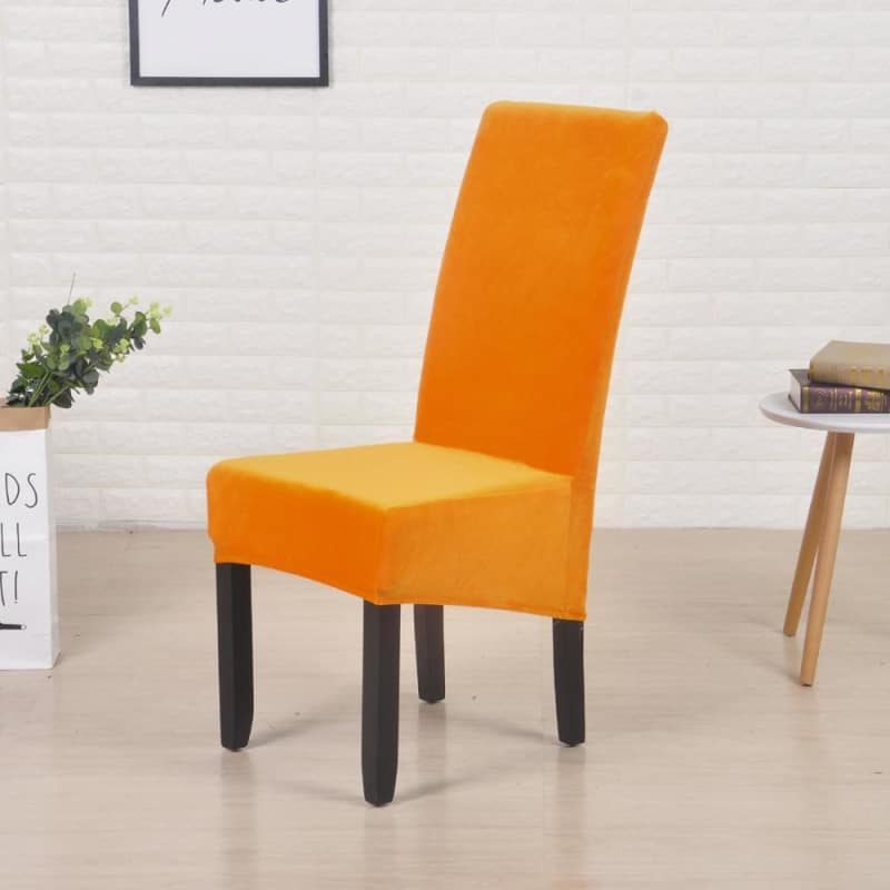 Funda Para Silla Grande De Terciopelo Naranja Flash