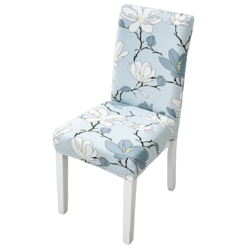 Funda Para Silla Floral Azul Cielo