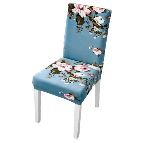 Funda Para Silla Floral Azul