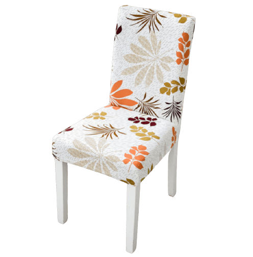 Funda Para Silla Floral Naranja