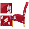 Funda Para Silla Grande Roja Con Flores Blancas