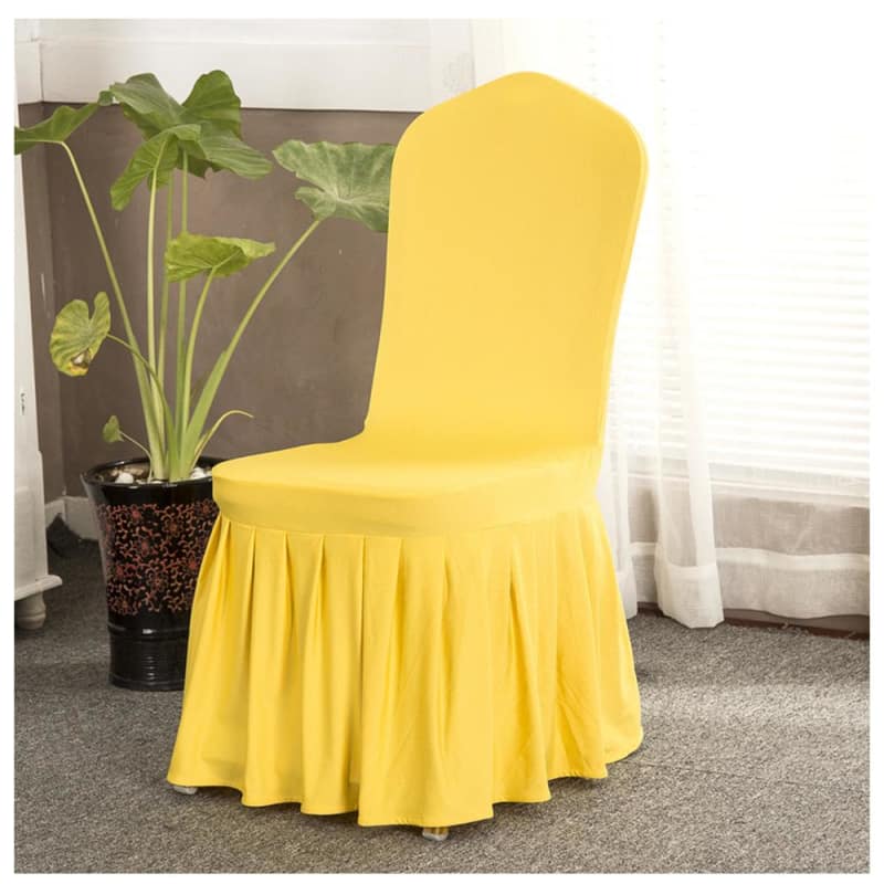 Funda Silla Boda Amarillo Ocre