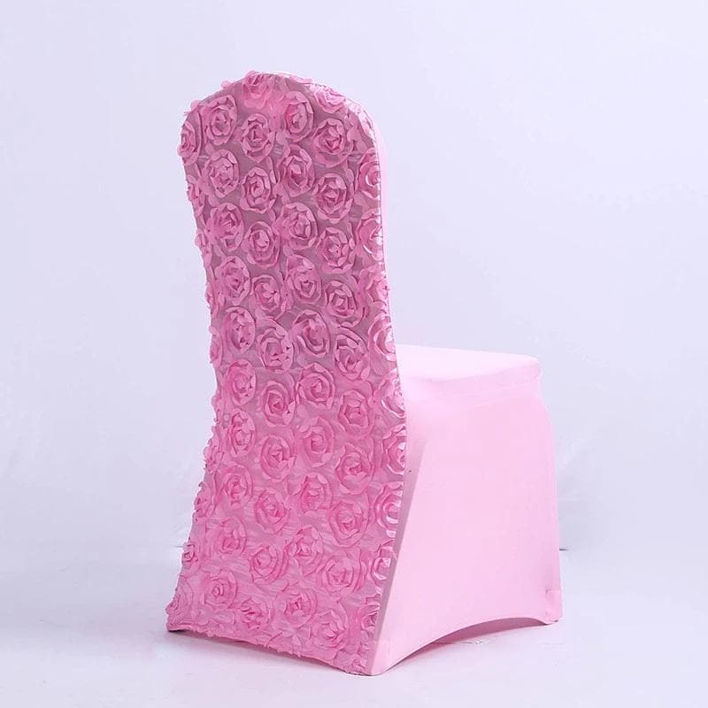 Funda Para Silla De Boda Con Flores Rosas.