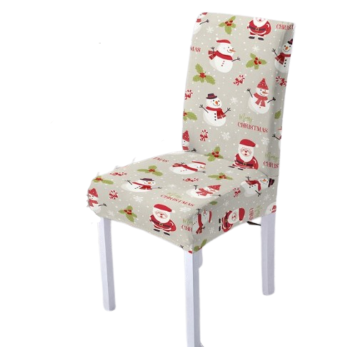 Funda Silla Feliz Navidad Gris