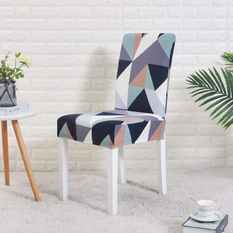 Funda Para Silla Con Estampado Escandinavo Gris, Blanco Y Marrón