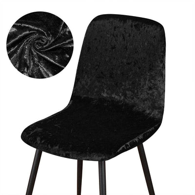 Funda Escandinava Para Silla Terciopelo Café Negro