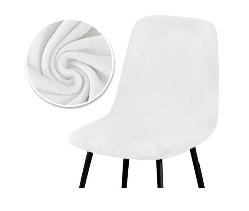 Funda Para Silla De Terciopelo Blanco