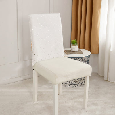 Funda Navideña Para Silla De Terciopelo Blanco