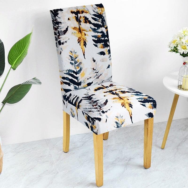 Funda Para Silla Floral Blanca