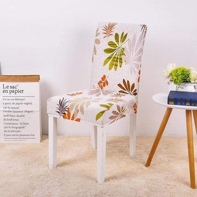 Funda Silla Hojas Naranjas Y Amarillas