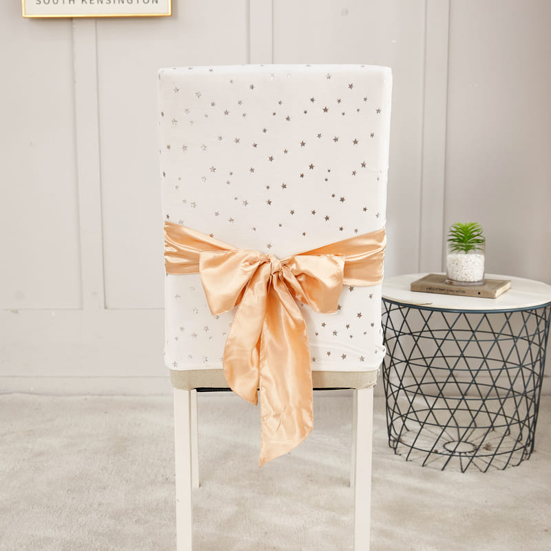 Funda Navideña Para Silla De Terciopelo Blanco