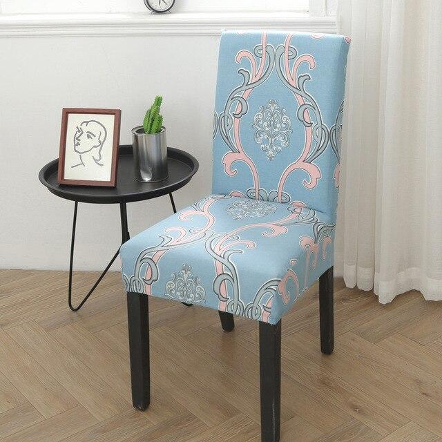 Funda Para Silla Estampada Azul Claro