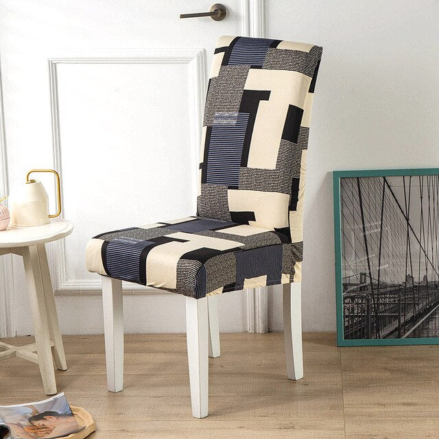 Funda Silla Gris Y Blanco