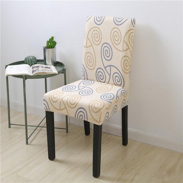 Funda Para Silla Beige Con Estampado Gris