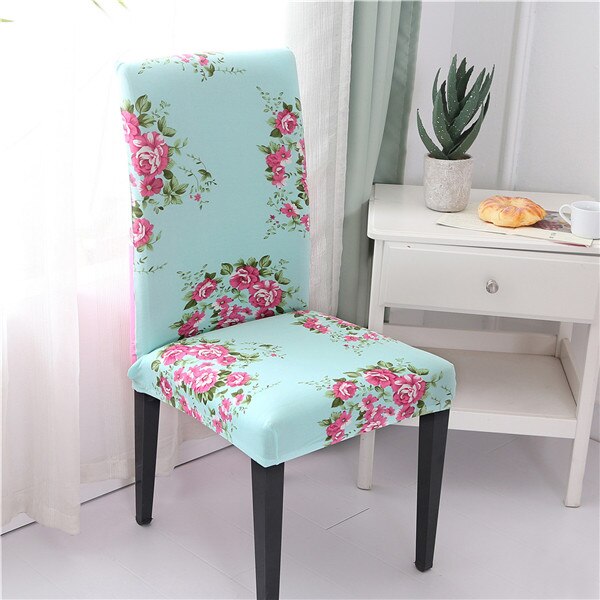 Funda Silla Jamila Rosa Floral Turquesa