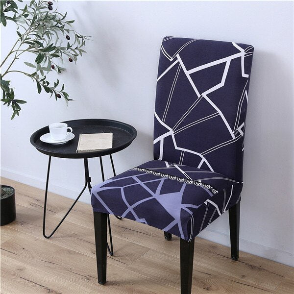 Funda De Silla Oscura Estampada