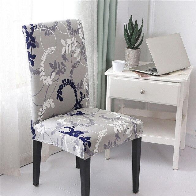Funda Para Silla Floral Gris