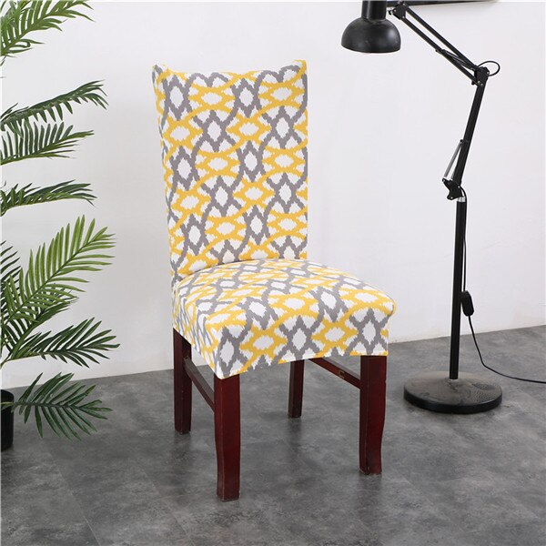 Funda Silla Amarillo Y Gris