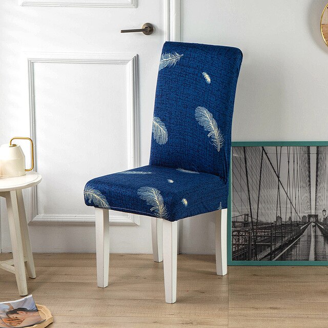 Funda Silla Azul Emplumada