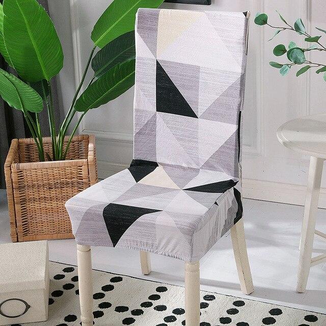 Funda Silla Cuadros Grisáceos