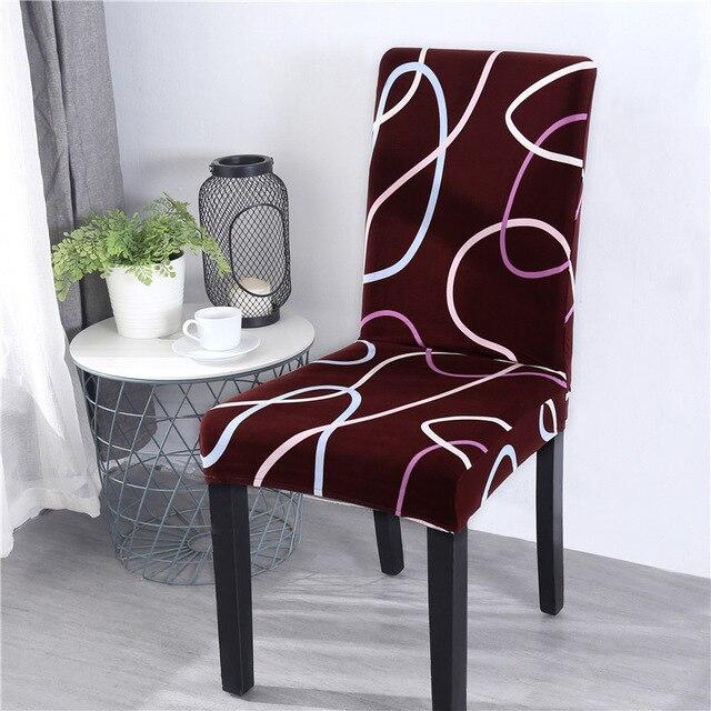 Funda Silla Rojo Burdeos Con Lineas Blancas Tiziana