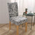 Funda Para Silla Gris Con Flores Blancas