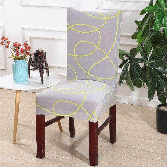 Funda Para Silla Gris Con Motivos Amarillos