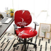 Funda Para Silla De Oficina Roja Estampada