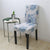 Funda Silla Gris Claro Flores Azules