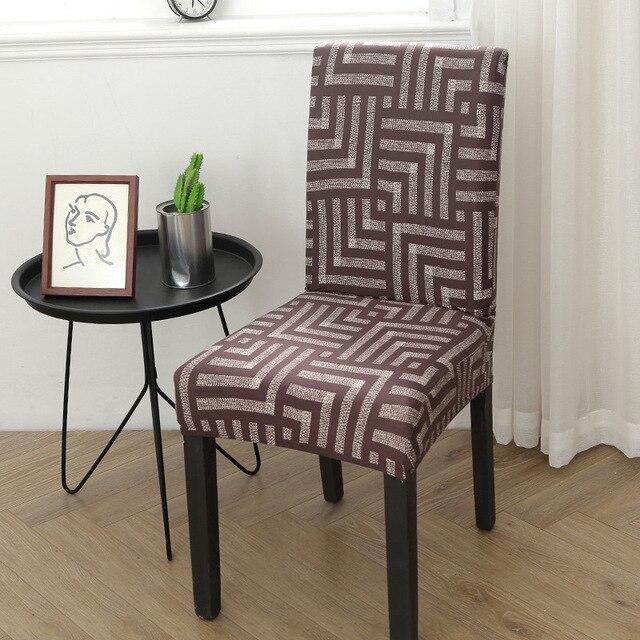 Funda Para Silla Marrón Con Estampado Gris