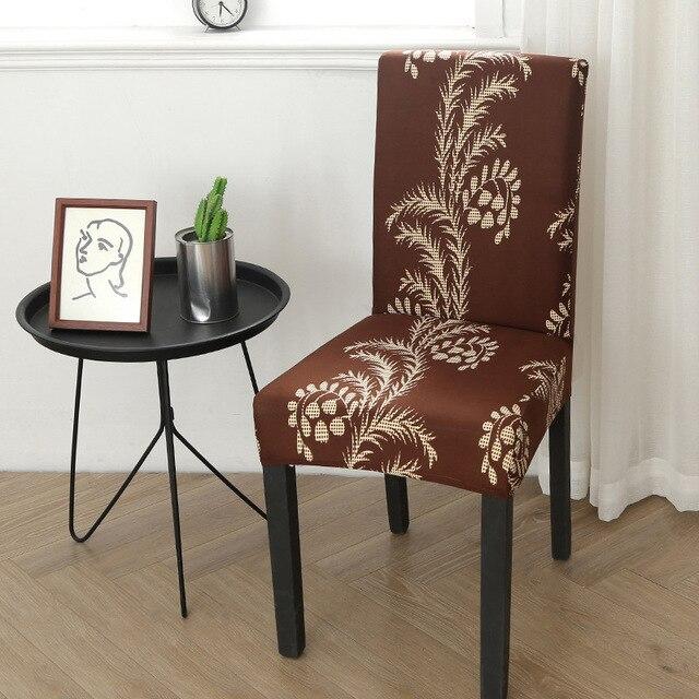 Funda De Silla Marrón Con Estampado De Naturaleza
