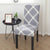 Funda Para Silla Gris Con Cuadros Blancos