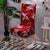 Funda Silla Roja Con Flores Blancas Jala