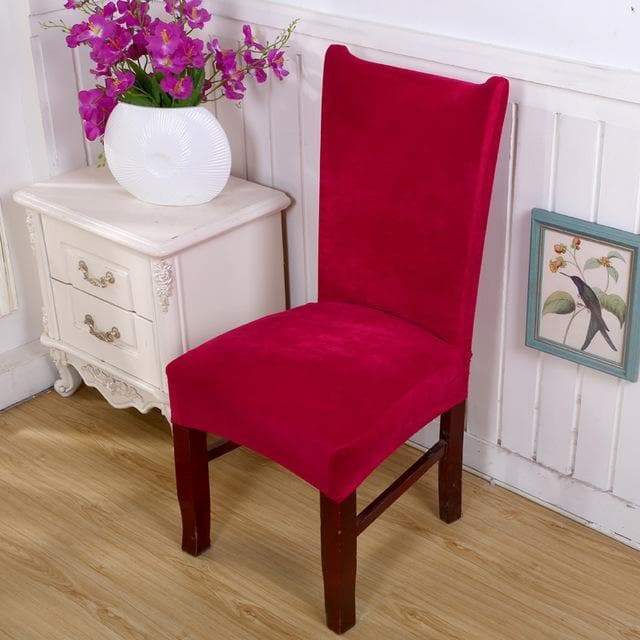 Funda Silla Terciopelo Rojo Carmín